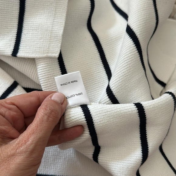 La Ligne White and Black Striped Sweater - Picture 6 of 6